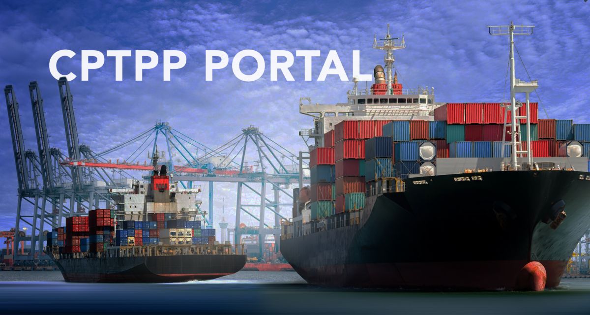 CPTPP Portal title image with port scene