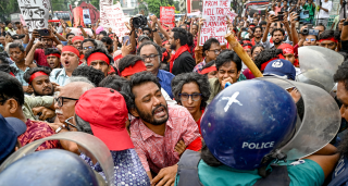 Protesters in Bangladesh clash with police in July 2024