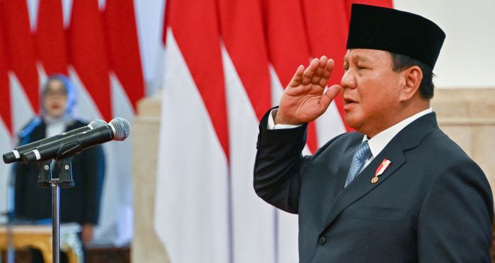 Indonesian president Prabowo Subianto 